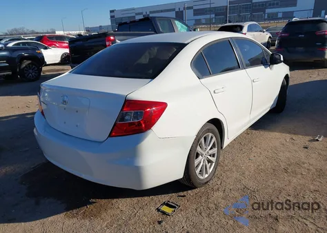 2012 Honda Civic Ex z USA, uszkodzony, nr VIN 19XFB2F85CE093588